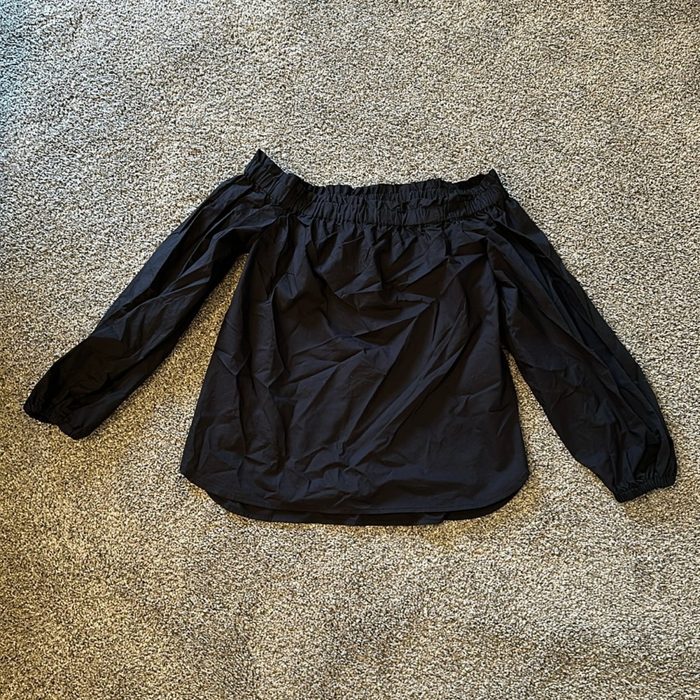 J.Crew Black Off-the-Shoulder Top